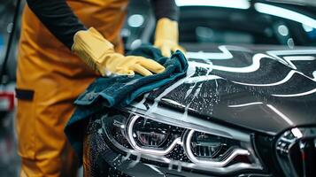 Limpieza exterior de coche